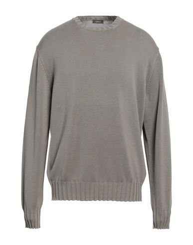 Rossopuro Man Sweater Dove Grey Size 8 Cotton