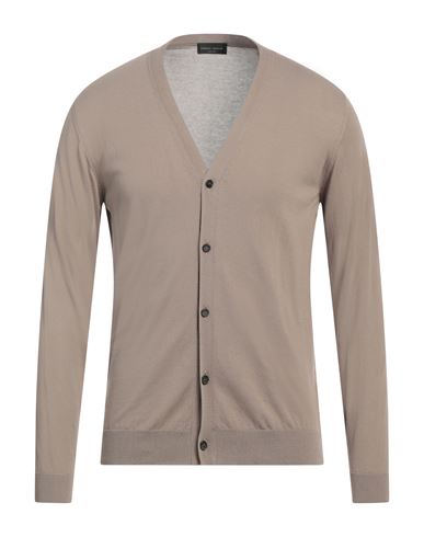 Roberto Collina Man Cardigan Khaki Size 38 Cotton In Beige