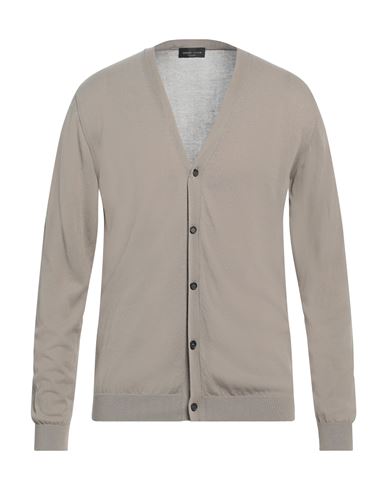 Roberto Collina Man Cardigan Khaki Size 38 Cotton In Grey