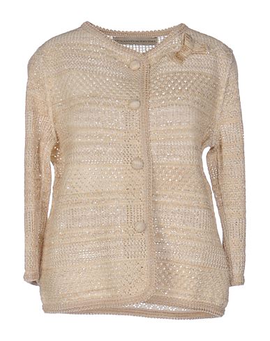 Ermanno Scervino Woman Cardigan Beige Size 8 Cotton, Viscose In Beige
