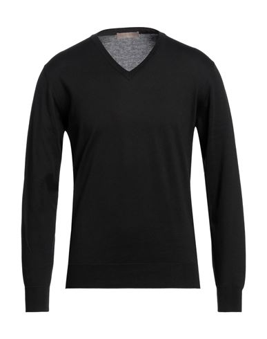 Cruciani Man Sweater Black Size 46 Cotton, Silk, Cashmere