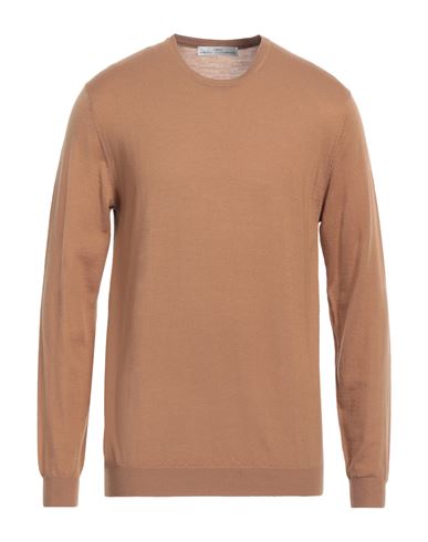 Grey Daniele Alessandrini Man Sweater Camel Size 42 Wool
