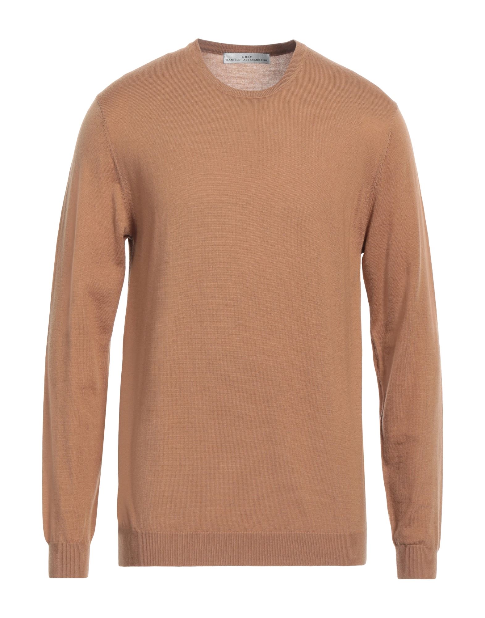 DANIELE ALESSANDRINI GREY DANIELE ALESSANDRINI MAN SWEATER CAMEL SIZE 44 WOOL,39733991CQ 2