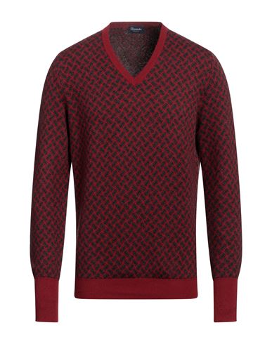 Drumohr Man Sweater Brick Red Size 40 Cashmere In Red