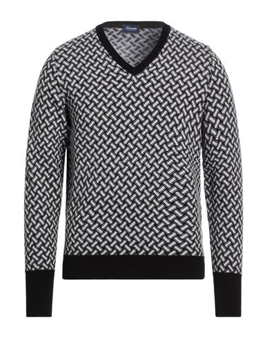 Drumohr Man Sweater Off White Size 46 Cashmere In Multi