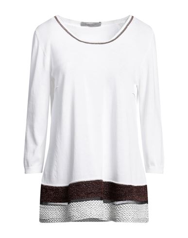 D-exterior D. Exterior Woman Sweater White Size L Cotton, Polyester, Viscose, Polyamide