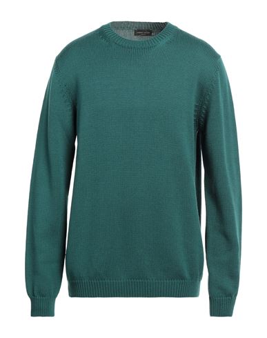 Roberto Collina Man Sweater Dark Green Size 46 Cotton