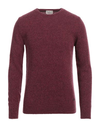 Brooksfield Man Sweater Burgundy Size 38 Wool, Polyamide In Red