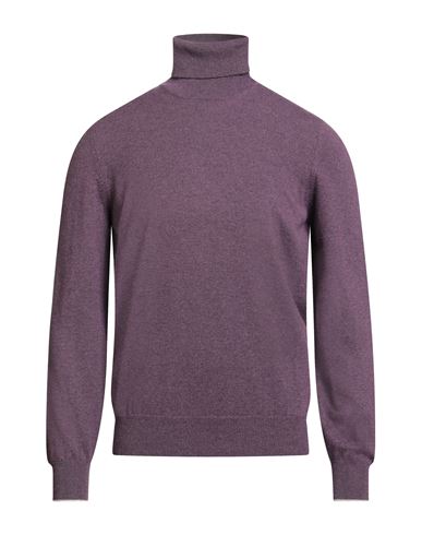 Brunello Cucinelli Man Turtleneck Dark Purple Size 46 Cashmere In Purple