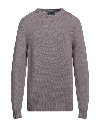 Drumohr Man Sweater Mauve Size 42 Cashmere In Purple