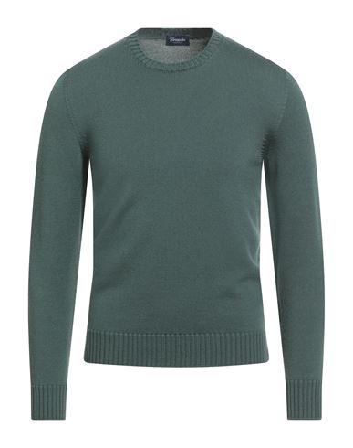 Drumohr Man Sweater Green Size 36 Merino Wool