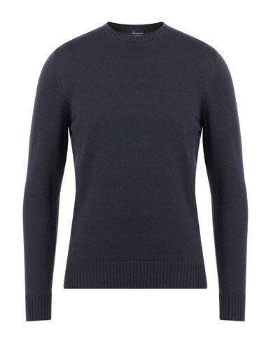 Shop Drumohr Man Sweater Navy Blue Size 46 Merino Wool