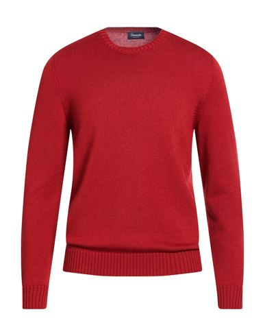 Drumohr Man Sweater Brick Size 46 Merino Wool In Red