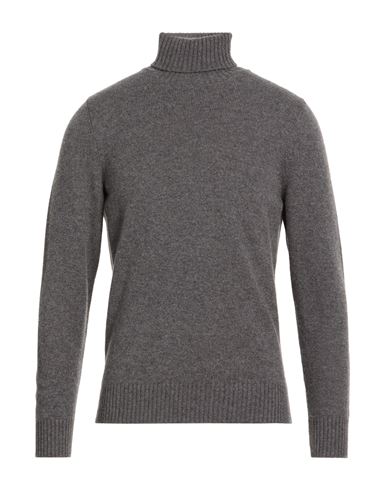 Drumohr Man Turtleneck Grey Size 40 Cashmere In Gray