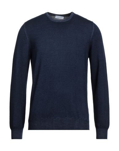 Gran Sasso Man Sweater Midnight Blue Size 46 Virgin Wool