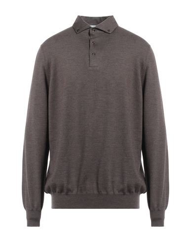 Shop Gran Sasso Man Sweater Dark Brown Size 50 Virgin Wool