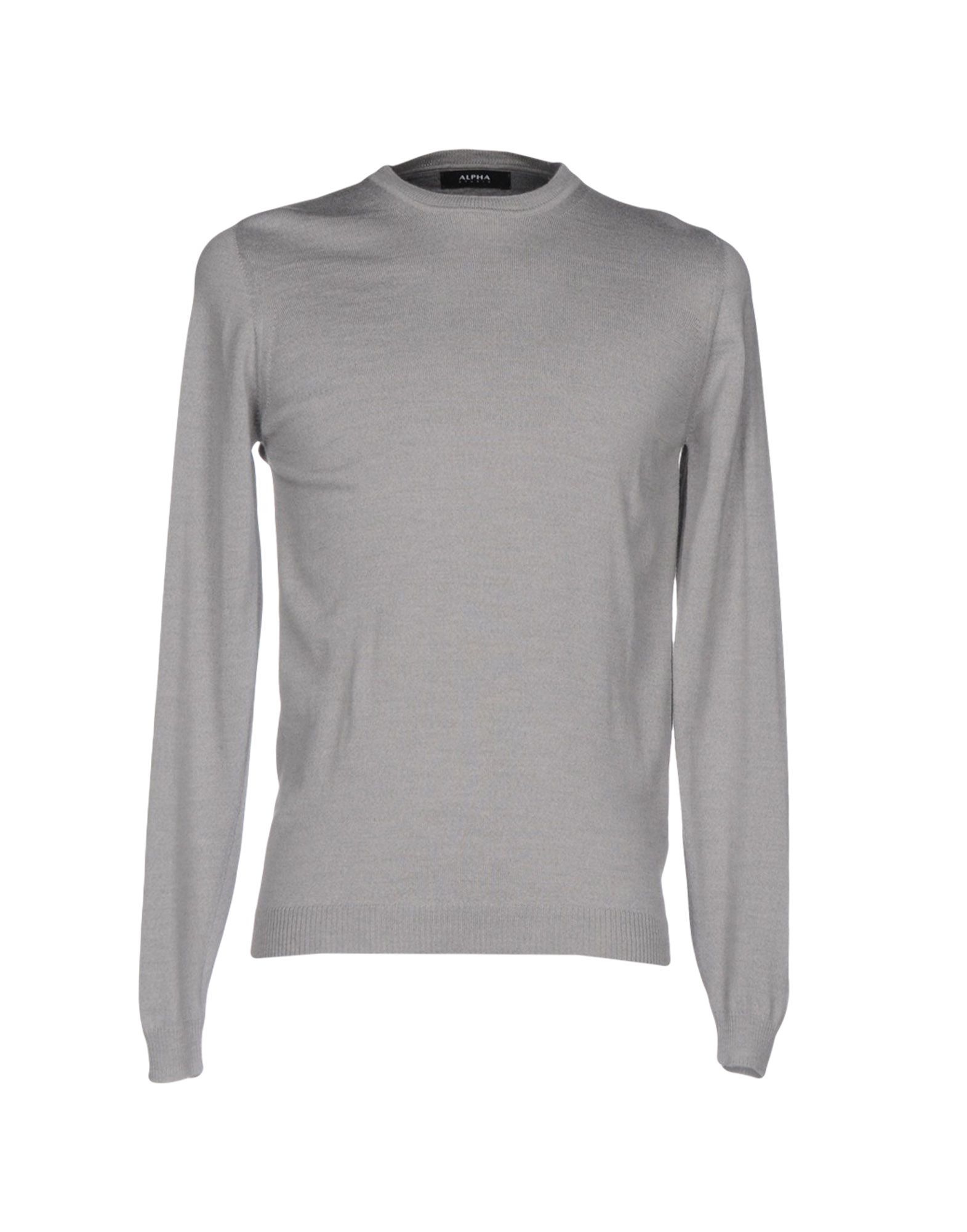 Alpha Studio Sweaters In Grey