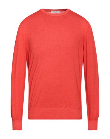 Gran Sasso Man Sweater Coral Size 40 Virgin Wool In Red