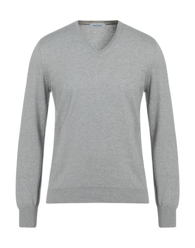 Gran Sasso Man Sweater Light Grey Size 38 Cotton, Cashmere