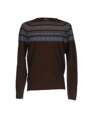 Brooksfield Man Sweater Dark Brown Size 40 Wool