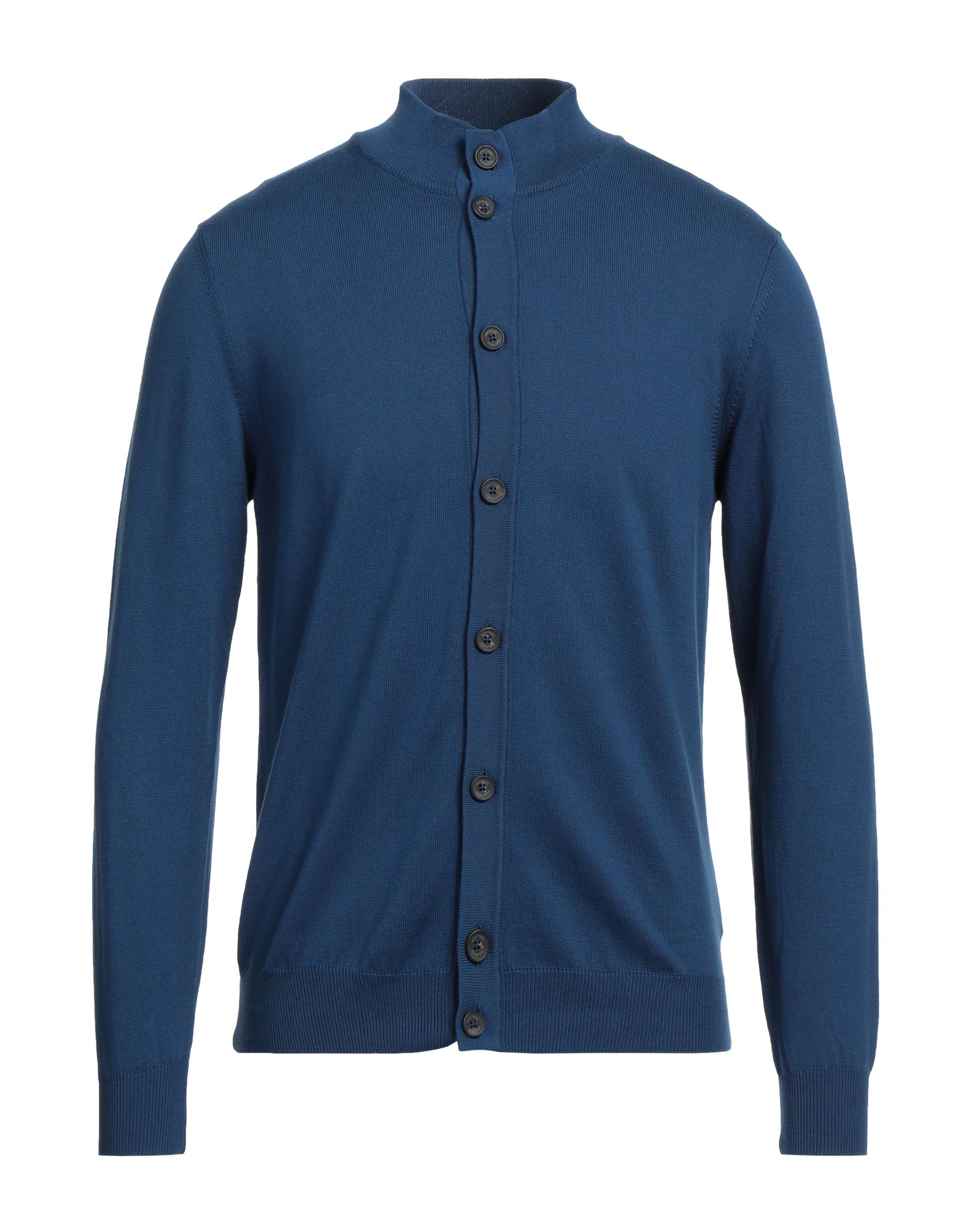 Shop Heritage Man Cardigan Slate Blue Size 40 Cotton