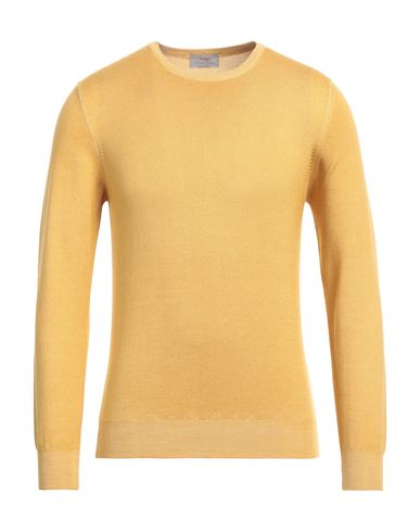 Shop Gran Sasso Man Sweater Ocher Size 36 Cashmere In Yellow