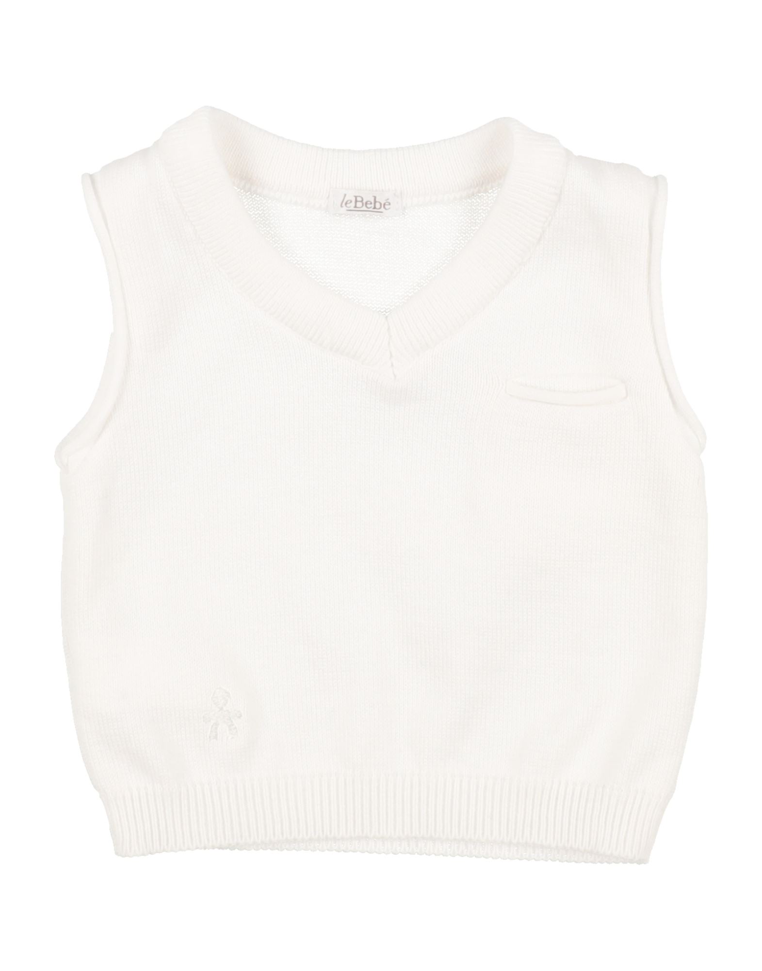 Shop Le Bebé Newborn Boy Sweater White Size 3 Cotton