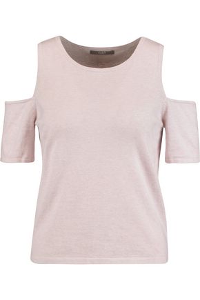 TART Sophia cold-shoulder cotton and cashmere-blend sweater