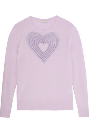 CHRISTOPHER KANE Embroidered wool and cashmere-blend sweater