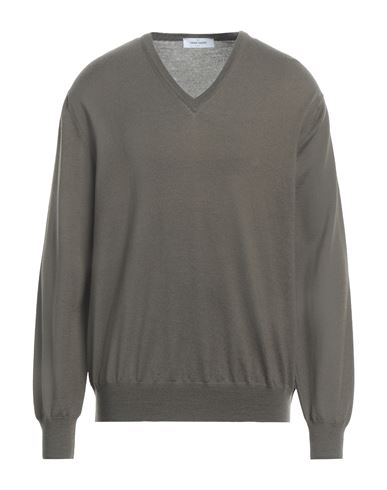 Shop Gran Sasso Man Sweater Military Green Size 48 Virgin Wool