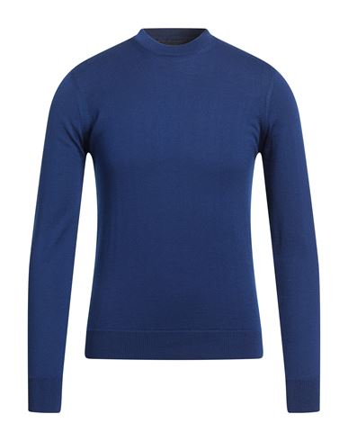 Alpha Studio Man Sweater Bright Blue Size 36 Cotton