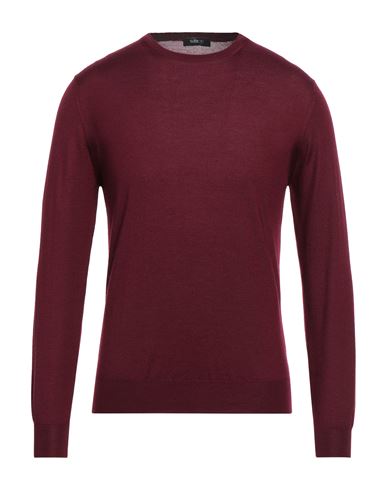 Suite 191 Man Sweater Burgundy Size 38 Cashmere, Silk In Red