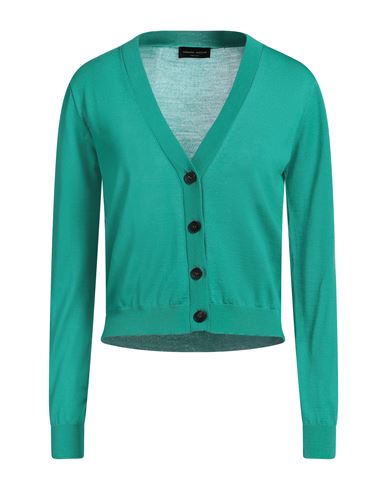 Roberto Collina Woman Cardigan Emerald Green Size S Merino Wool In Green