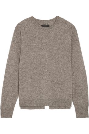 ISABEL MARANT Clash split-back wool, yak and cotton-blend sweater
