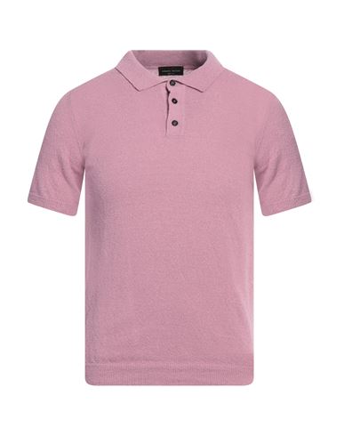 Roberto Collina Man Sweater Pink Size 40 Cotton, Polyamide