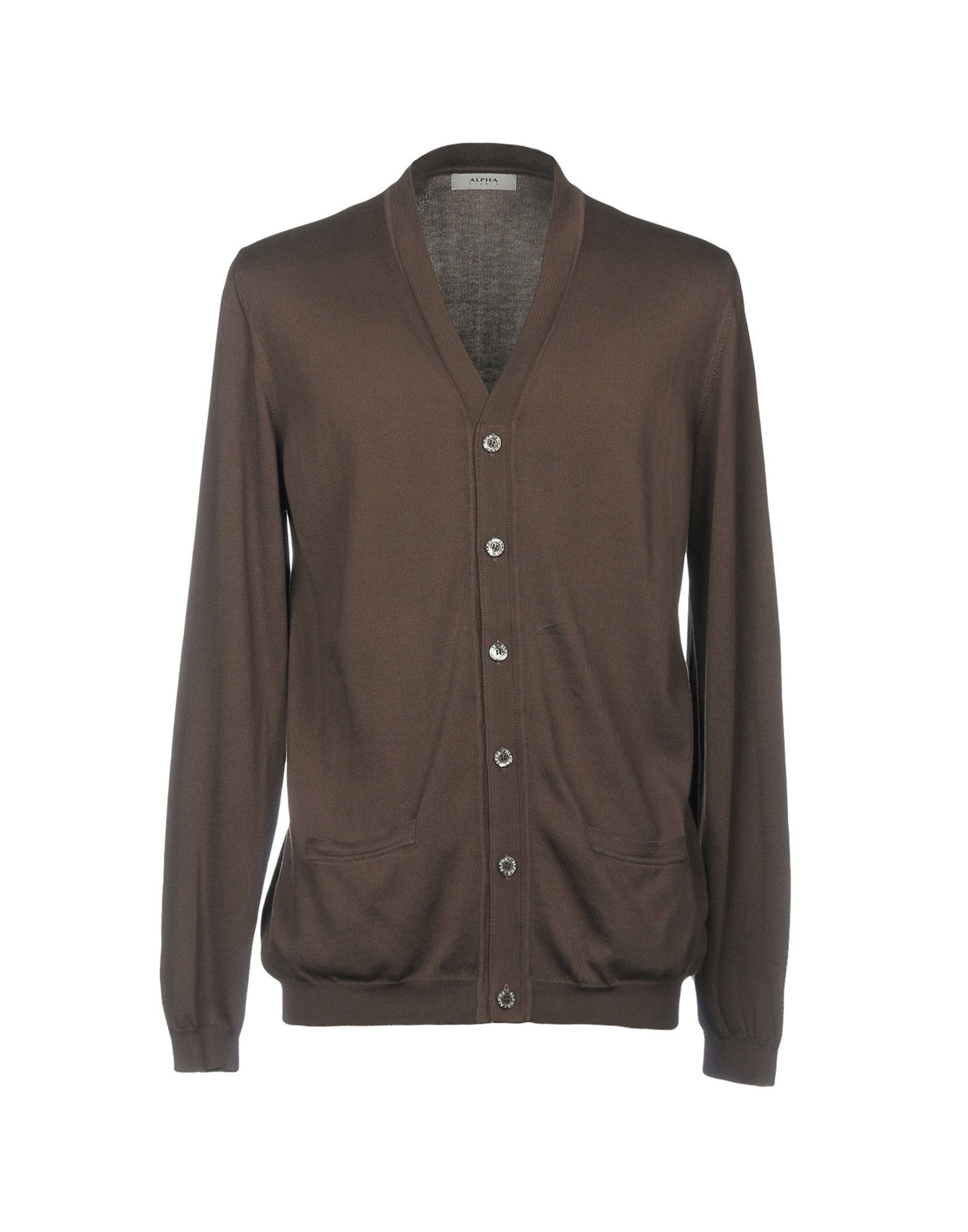 Alpha Studio Cardigans In Dark Brown