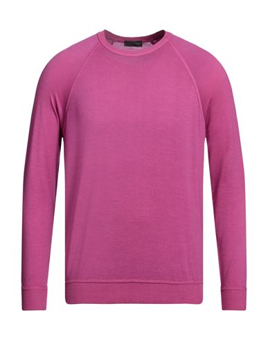 Drumohr Man Sweater Fuchsia Size 42 Super 140s Wool In Pink