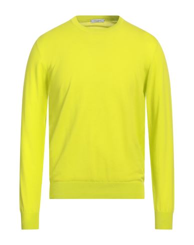 Paolo Pecora Man Sweater Acid Green Size Xl Cotton In Green
