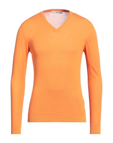 Shop Grey Daniele Alessandrini Man Sweater Orange Size 42 Cotton