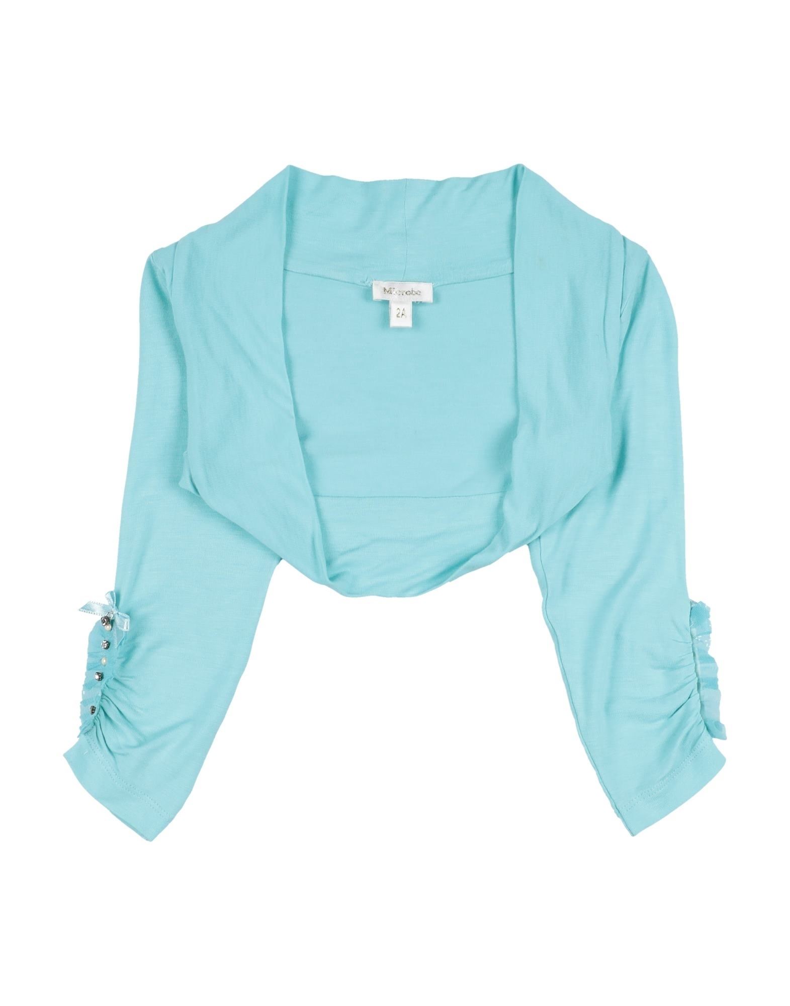 Microbe By Miss Grant Kids'  Wrap Cardigans In Turquoise