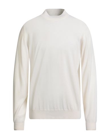 John Smedley Man Turtleneck Ivory Size Xl Merino Wool In White