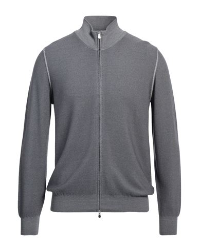Gran Sasso Man Cardigan Lead Size 46 Virgin Wool In Grey