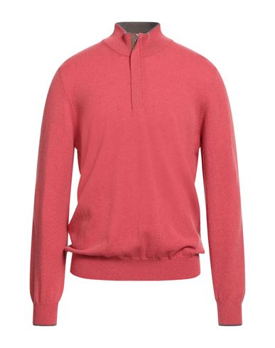 Gran Sasso Man Turtleneck Coral Size 48 Wool, Cashmere, Viscose, Polyester, Polyurethane In Brown