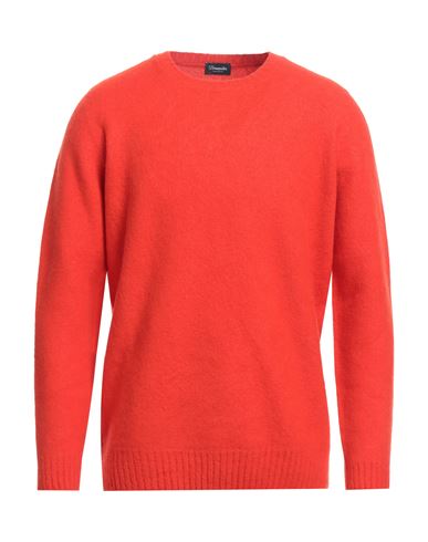 Drumohr Man Sweater Tomato Red Size 48 Lambswool