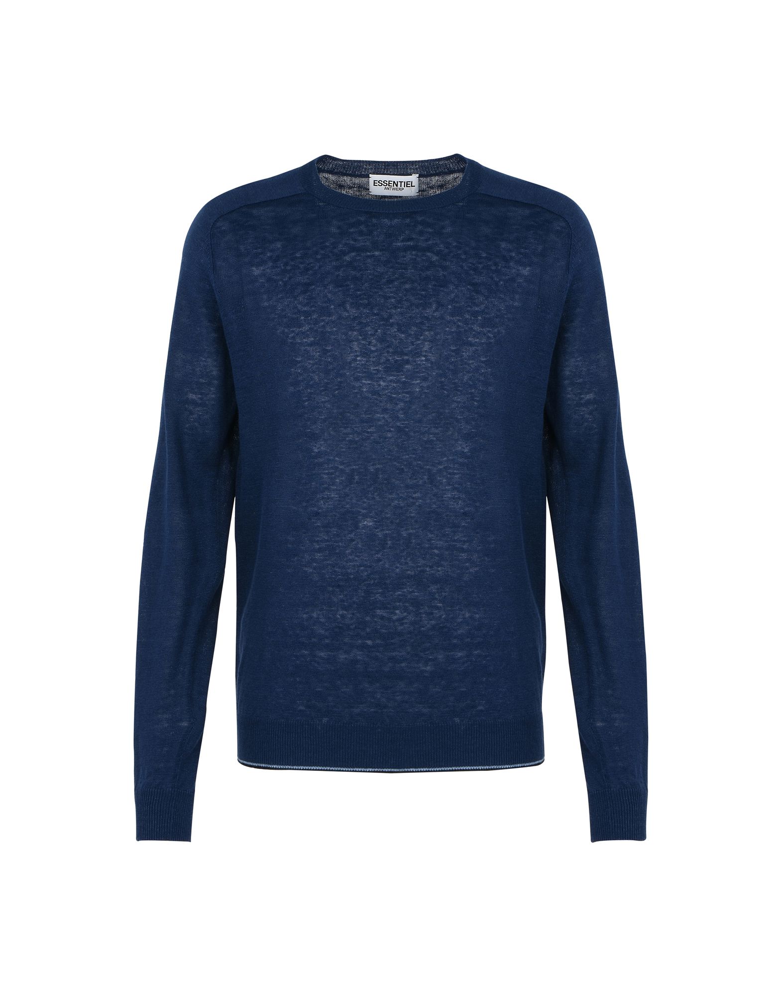 《送料無料》ESSENTIEL ANTWERP メンズ プルオーバー ブルー M 麻 100% M-knewest raglan sweater