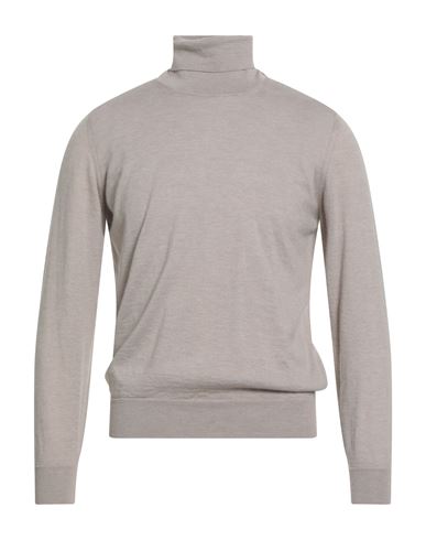 Drumohr Man Turtleneck Sand Size 44 Cashmere