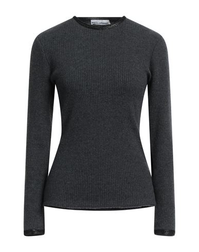 Rabanne Paco  Woman Sweater Lead Size M Virgin Wool, Polyamide, Viscose, Polyester, Elastane In Grey