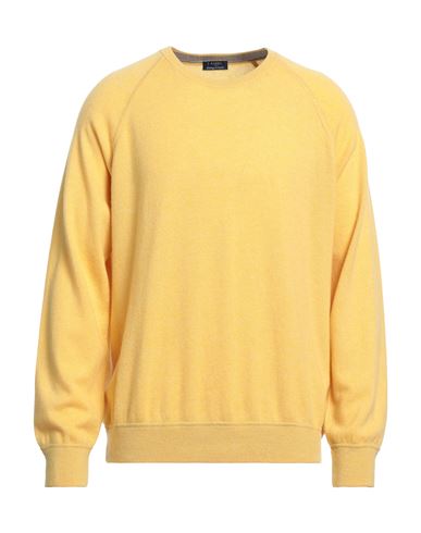 Barba Napoli Man Sweater Yellow Size 46 Cashmere