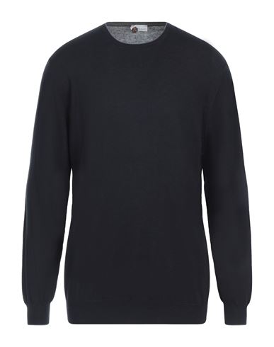 Heritage Man Sweater Navy Blue Size 48 Silk, Cashmere In Black