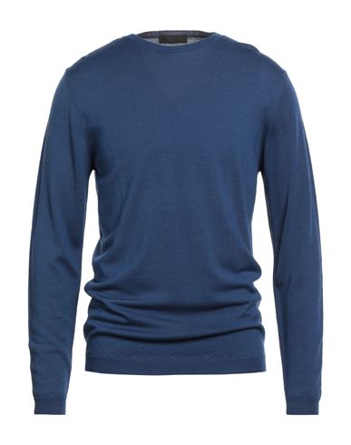 Lucques Man Sweater Blue Size 42 Merino Wool